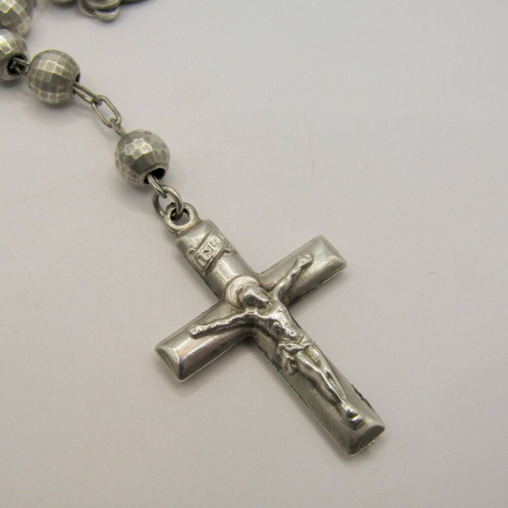 925 Sterling Silver Rosary Necklace View 4